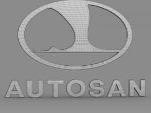 autosan logo Modello 3D