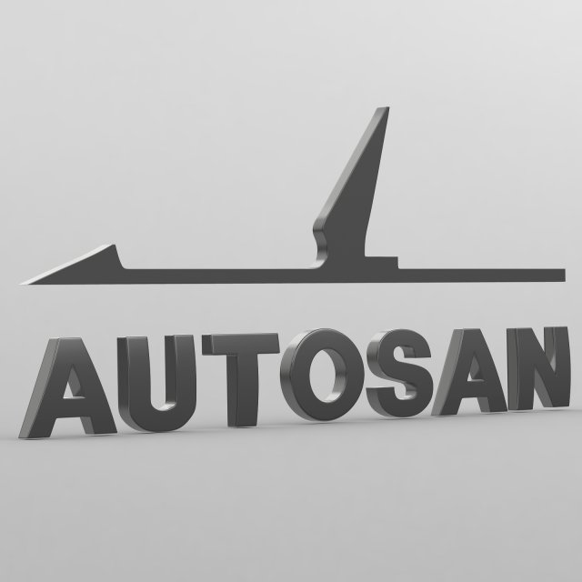 autosan logo 3D 模型 .c4d .max .obj .3ds .fbx .stl .blend 