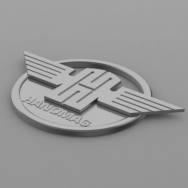 hanomag logo 3D Model .c4d .max .obj .3ds .fbx .stl .blend 