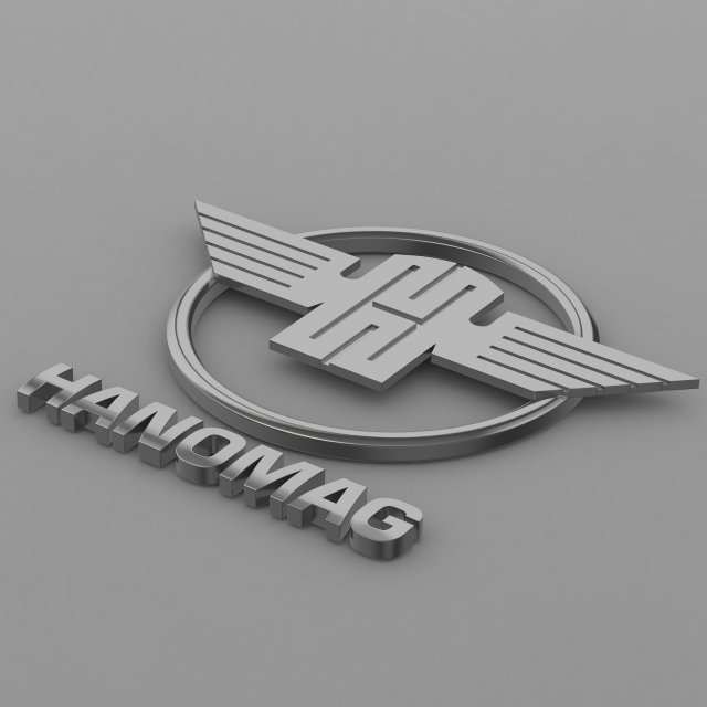 hanomag logo Model 3D .c4d .max .obj .3ds .fbx .stl .blend 