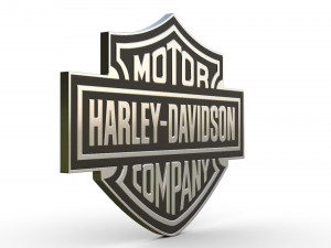 harley davidson logo Modello 3D