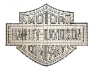 harley davidson logo Modello 3D