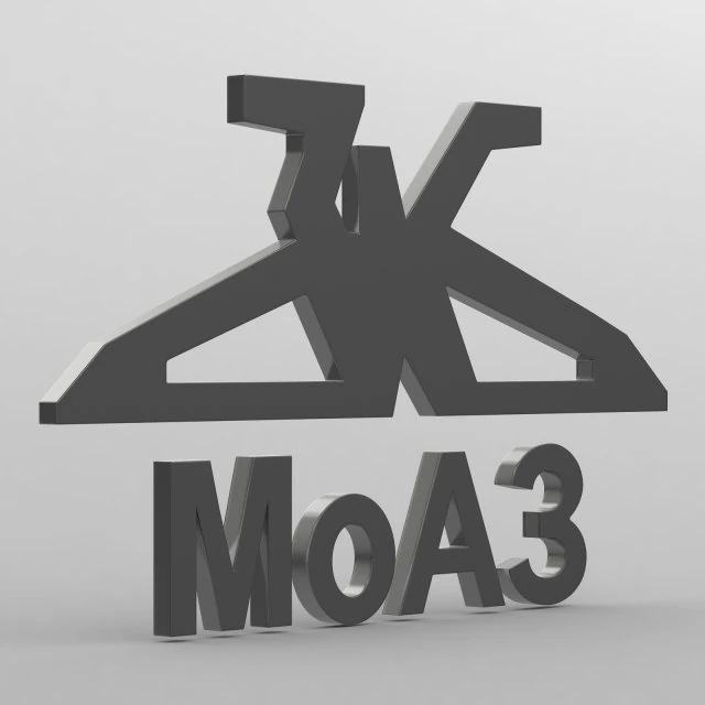 moaz logo 3D Model .c4d .max .obj .3ds .fbx .stl .blend 