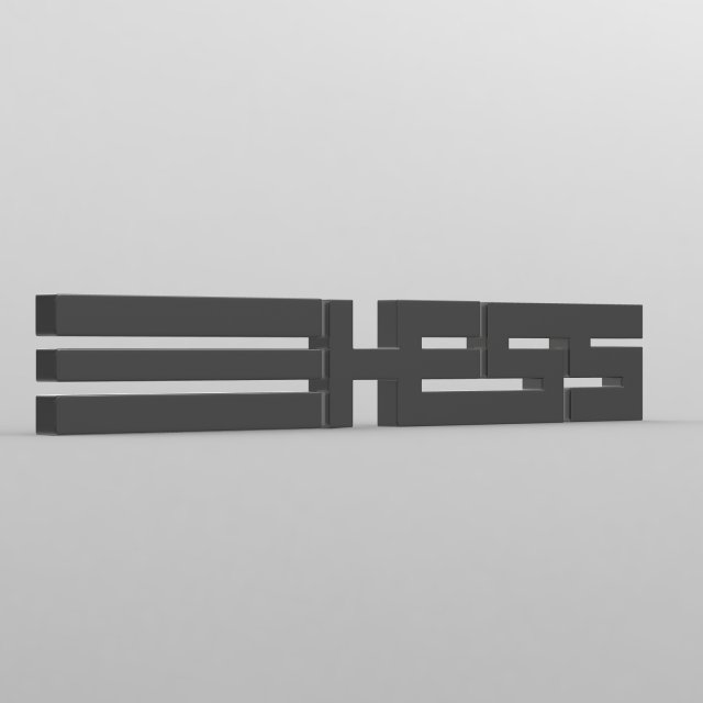 hess logo 3D Model .c4d .max .obj .3ds .fbx .stl .blend 