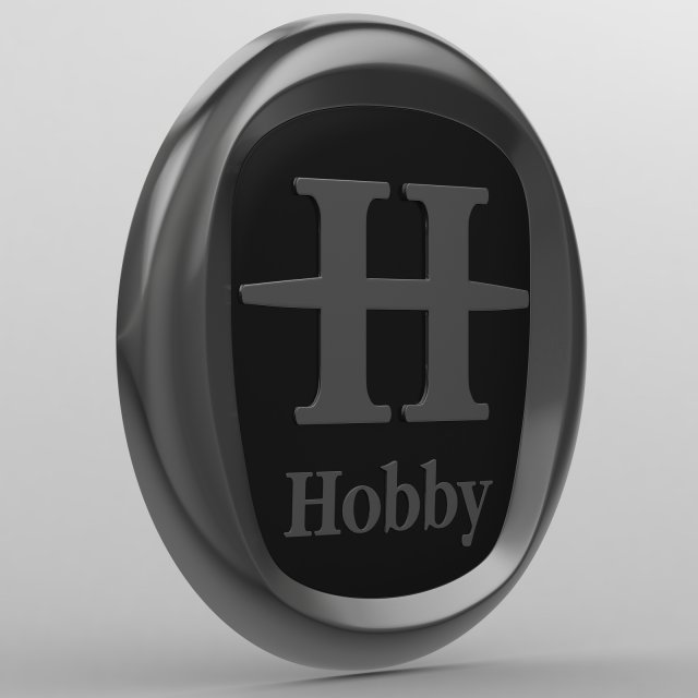 hobby logo 2 3D Модель .c4d .max .obj .3ds .fbx .stl .blend 