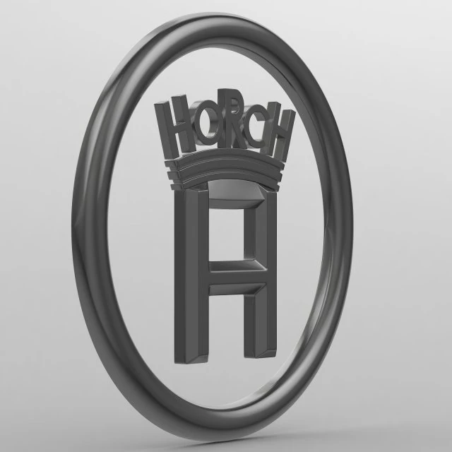 horch logo 3D Model .c4d .max .obj .3ds .fbx .stl .blend 