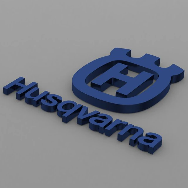 husqvarna logo 3D Model .c4d .max .obj .3ds .fbx .stl .blend 