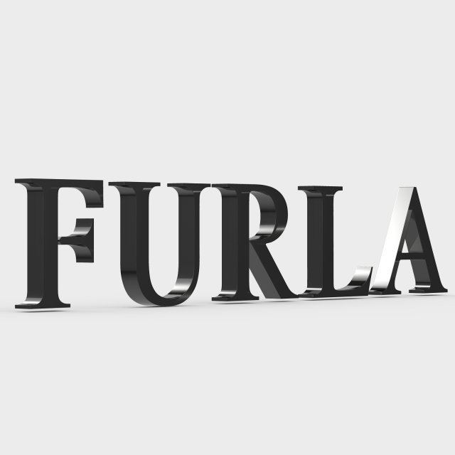 furla logo 3D Model .c4d .max .obj .3ds .fbx .stl .blend 