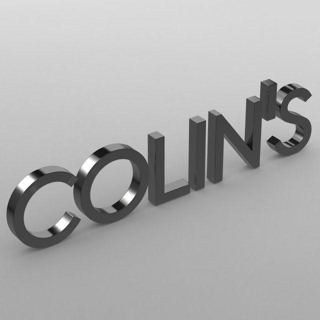 colins logo 3D 모델 .c4d .max .obj .3ds .fbx .stl .blend 