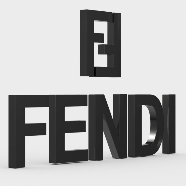 fendi logo 3D Model in Clothing 3DExport