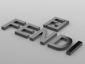 fendi logo 3Dモデル