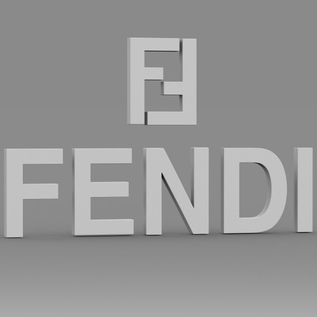 fendi logo 3D Model in Clothing 3DExport
