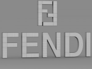 fendi logo 3Dモデル