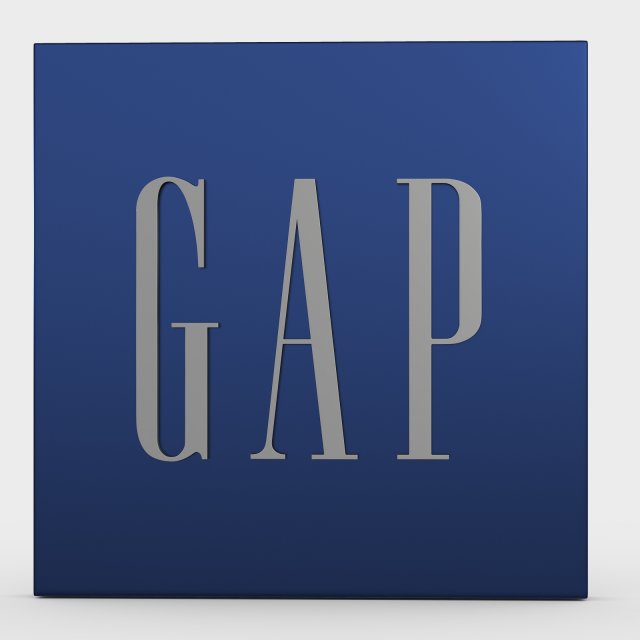 gap logo 3D Model .c4d .max .obj .3ds .fbx .stl .blend 