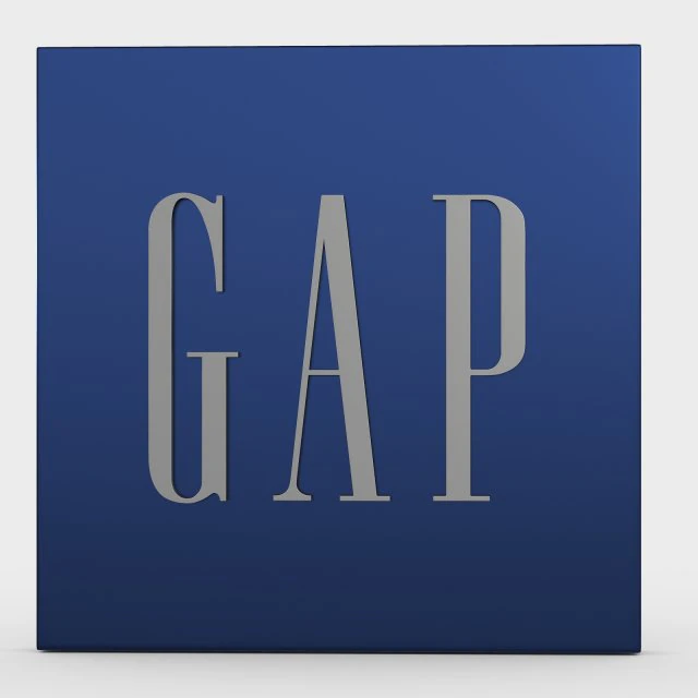 gap logo 3D Model .c4d .max .obj .3ds .fbx .stl .blend 
