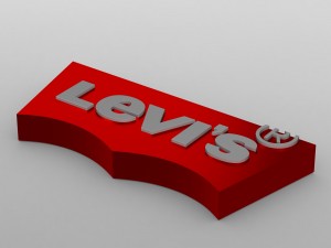 levis logo Model 3D