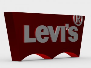 levis logo Model 3D