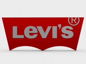levis logo Model 3D