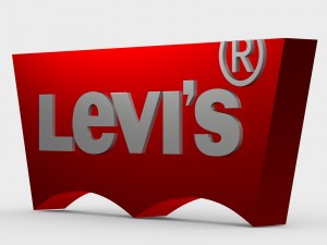 levis logo Model 3D