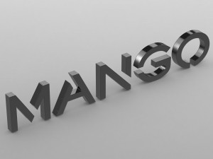 mango logo Modelo 3D