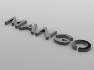 mango logo Modelo 3D
