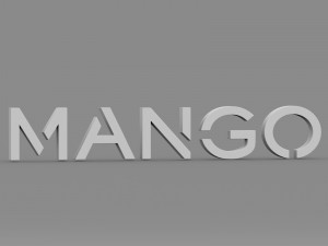 mango logo Modelo 3D