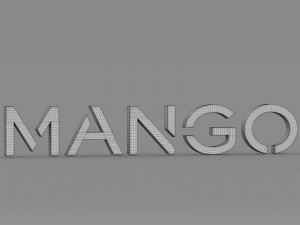 mango logo Modelo 3D