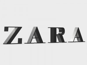 zara logo 3Dモデル