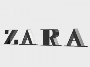 zara logo 3Dモデル