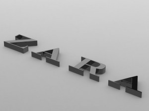 zara logo 3Dモデル