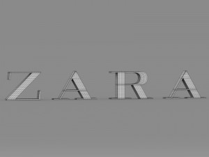 zara logo 3Dモデル
