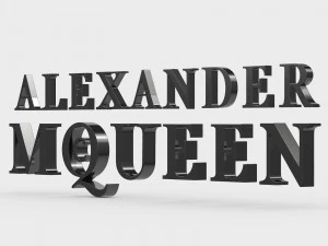 亚历山大&middot;麦昆标志 3D 模型