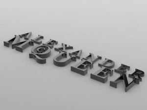 亚历山大&middot;麦昆标志 3D 模型