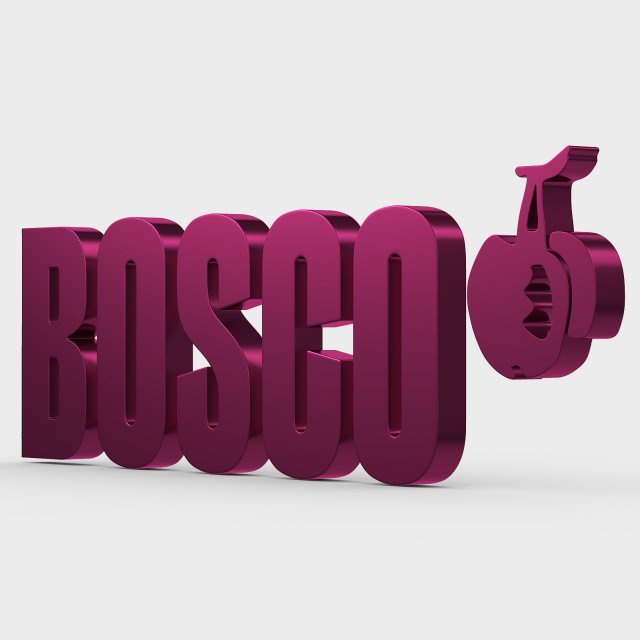 bosco logo 3D Model .c4d .max .obj .3ds .fbx .stl .blend 