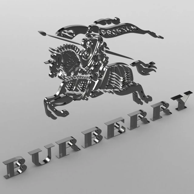 burberry logo 3D Model .c4d .max .obj .3ds .fbx .stl .blend