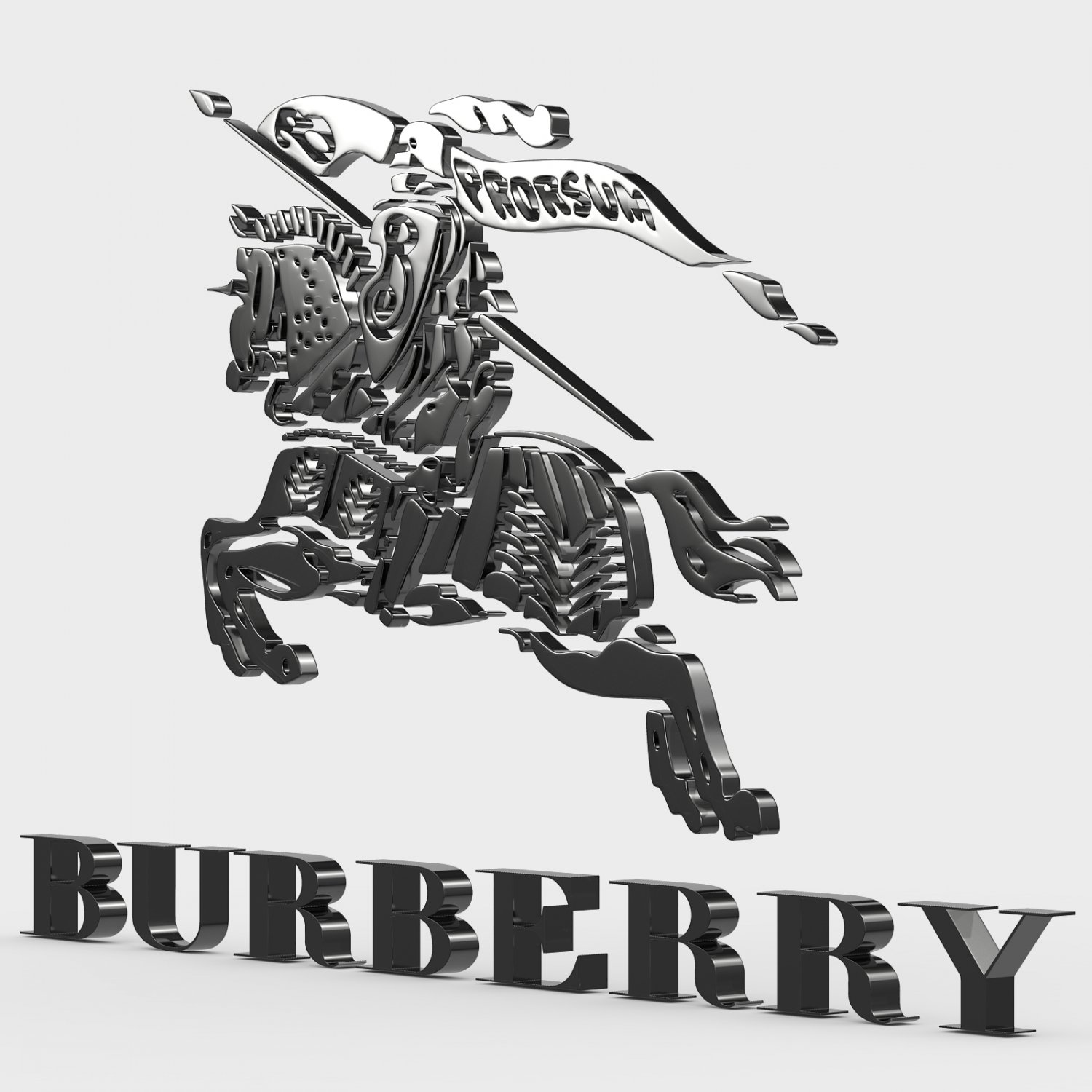 Burberry logo 3D Model in Clothing 3DExport