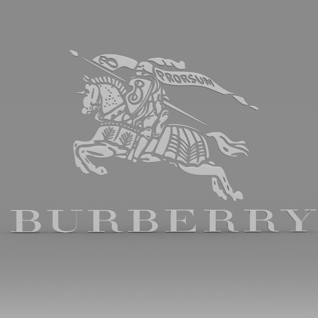 burberry logo 3D in 3DExport