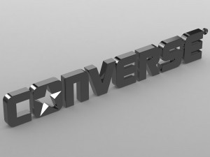 converse logo Modelo 3D