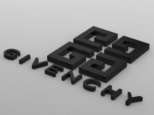 givenchy logo Modelo 3D