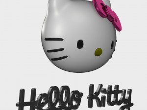 hello kitty logo 3D Model