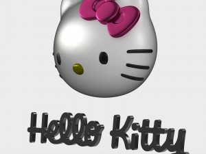 hello kitty logo 3D Model