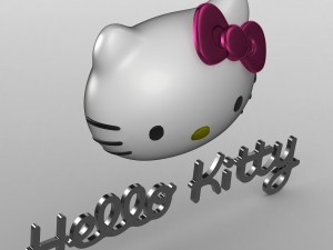 hello kitty logo 3D Model