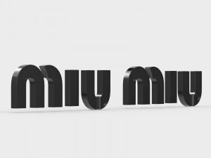 miu miu logo 3D Model