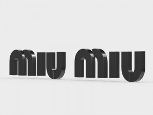 miu miu logo 3D Model