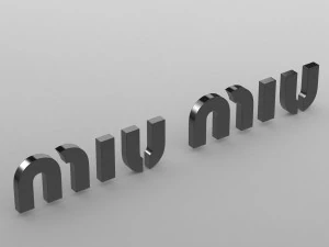miu miu logo 3D Model