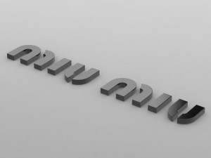miu miu logo 3D 模型