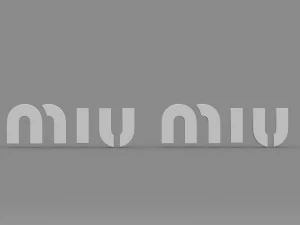 miu miu logo 3D Model