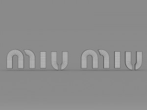 miu miu logo 3D 模型