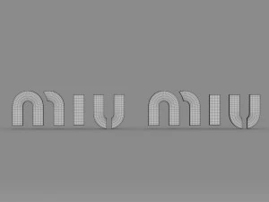 miu miu logo 3D Model