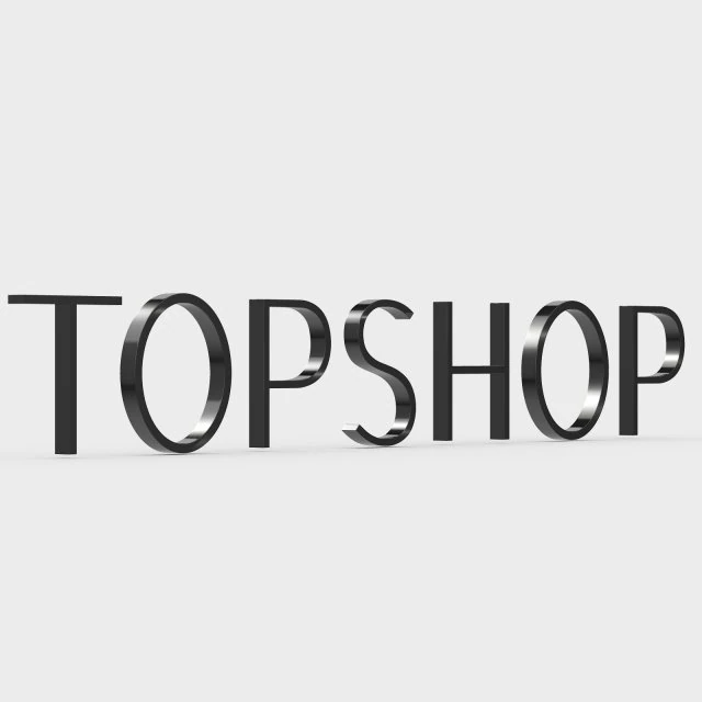 topshop logo 3D Model .c4d .max .obj .3ds .fbx .stl .blend